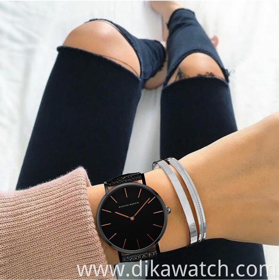 Hannah Martin CC36 Watch New Dress Bracelet Japan Quartz Movement Watch Woman Fashion Full Steel Women Watches Relogio Feminino